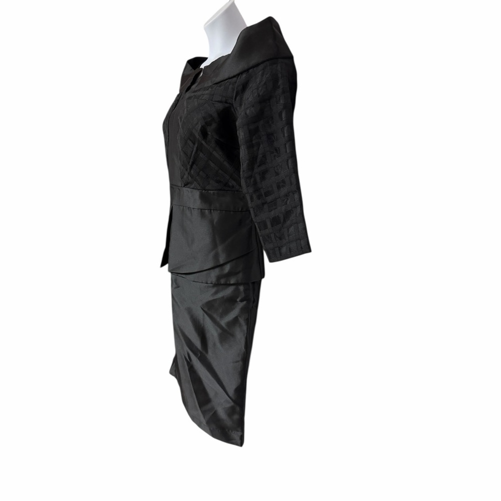 Midnight Velvet Catalog Business Formal Corporate Goth Black Widow Funeral Dress - Picture 6 of 15